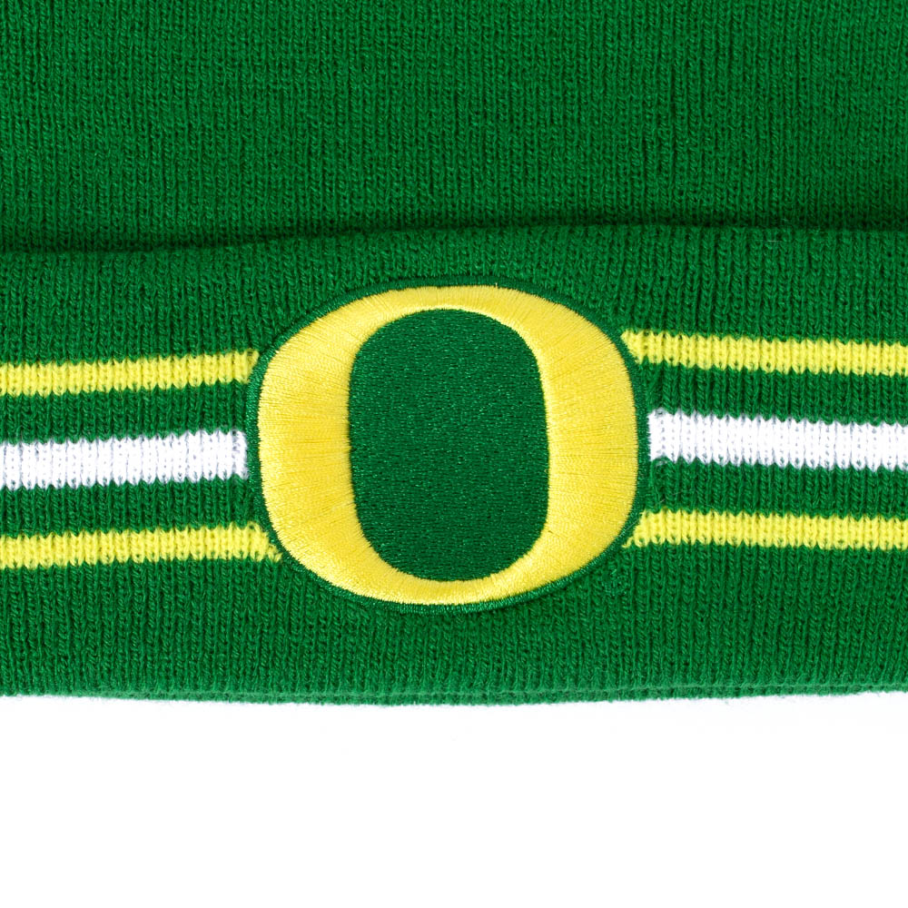 Classic Oregon O, Nike, Green, Beanie, Accessories, Unisex, Peak, Pom, One size fits most, Adult, Hat, 882850